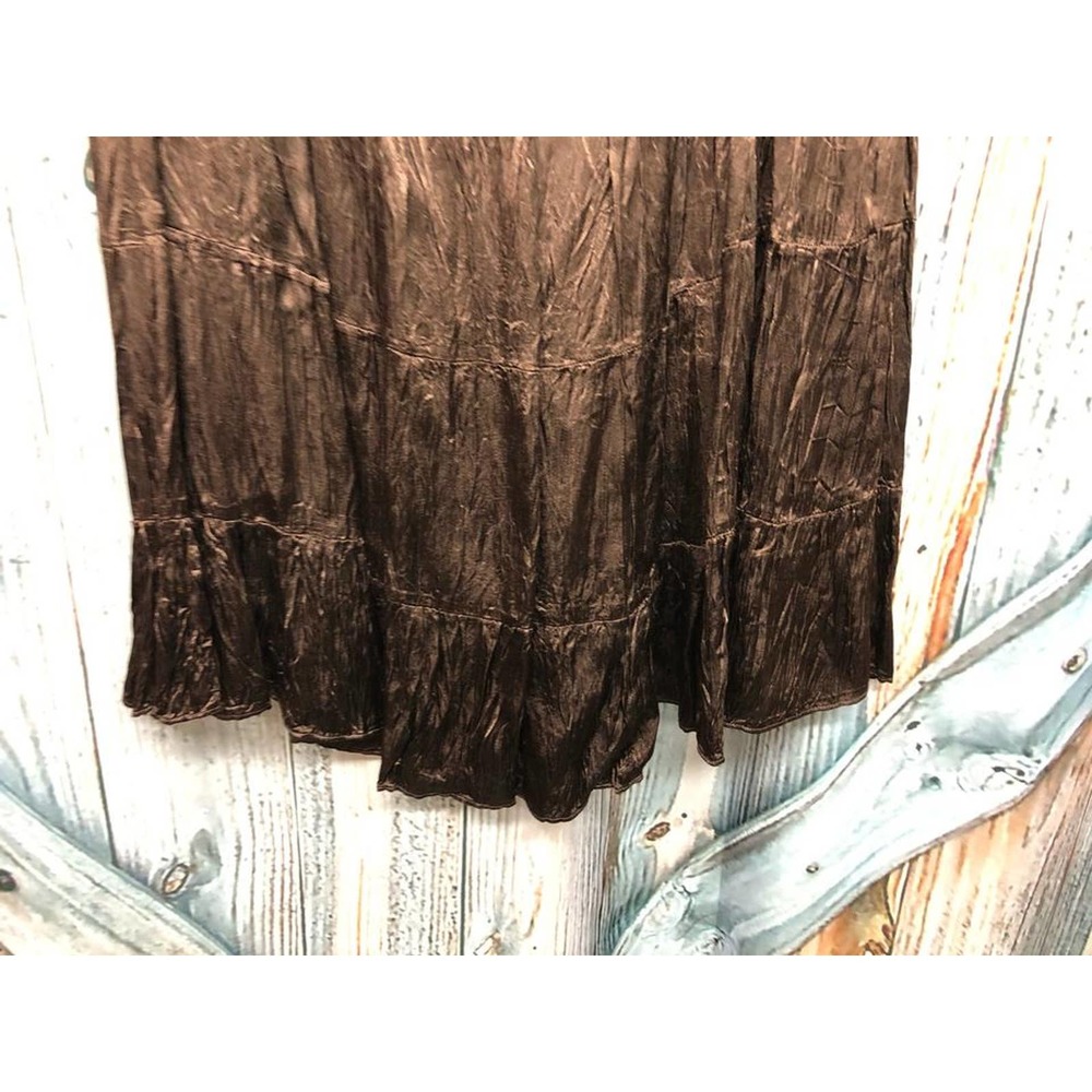 Cache Cocoa Satin Viscose Skirt 6 - image 4